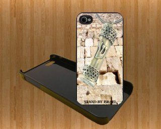 New Case Skin Mezuzah/JeRusalem/Jewish Custom Case/Cover FOR Apple iPhone 4 4s BLACK Plastic Hard Snap Case for Verison Sprint At&t (WITH FREE SCREEN PROTECTOR ): Cell Phones & Accessories