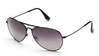 Maui Jim Mavericks Sunglasses GS264 02 Gloss Black (Neutral Gray Lens) 61mm : Sports & Outdoors