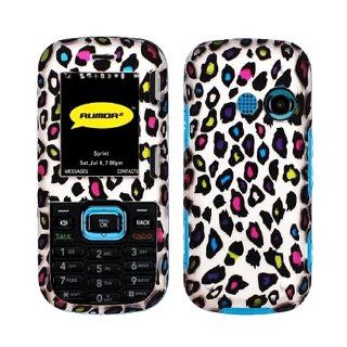 Colorful Leopard Animal Print Rubberized Coating Premium Snap on Protector Faceplate Hard Case for LG Cosmos VN250 Rumor 2 Rumor2 Lx265 Cell Phones & Accessories