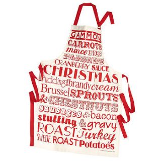 christmas dinner apron by victoria eggs