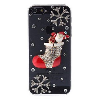 Rhinestone Style Sock Design Hard Case for iPhone 5/5S  Cell Phone Carrying Cases  Sports & Outdoors