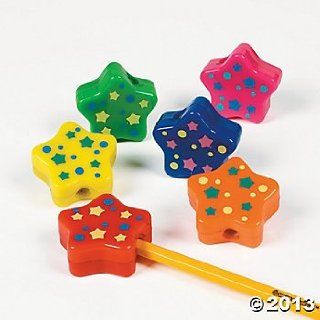 Star Shaped Pencil Sharpeners (12 Count)/Goody Bags/Pencil Box/Party Favors: Everything Else