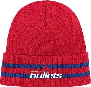 Washington Bullets Mitchell & Ness NBA Vintage Stockey Stripe Cuffed Knit Hat  Sports Fan Beanies  Sports & Outdoors