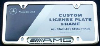 Genuine Mercedes Benz AMG Chrome License Plate Frame: Automotive