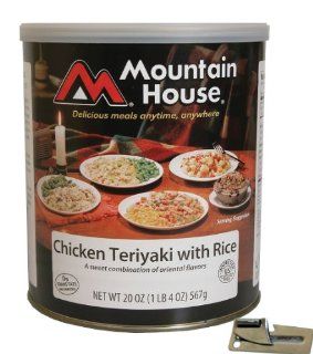 Mountain House Freeze Dried Chicken Teriyaki with Rice with Free Can Opener : Camping Freeze Dried Food : Sports & Outdoors