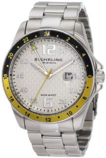 Stuhrling Original Men's 289.33212 Aquadiver Regatta Galleon Swiss Quartz Date Stainless Steel Bracelet Watch: Watches