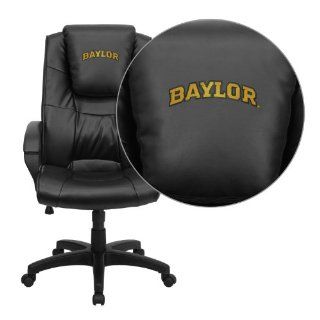 Flash Furniture Baylor University Bears Embroidered Black Leather Executive Office Chair  