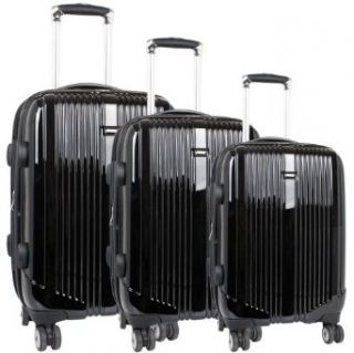 Jworld Concord 3 Piece Polycarbonate Spinner Luggage Set Bl: Clothing