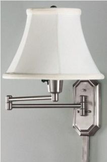 Traditional Pin up Wall Lamp 19"ext Empire / brsh Stl: Home Improvement