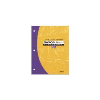 Saxon Math Homeschool 8/7 with Prealgebra: Tests and Worksheets 3rd (third) Edition by Stephen Hake, John Saxon published by Saxon Publishers (2005): Books
