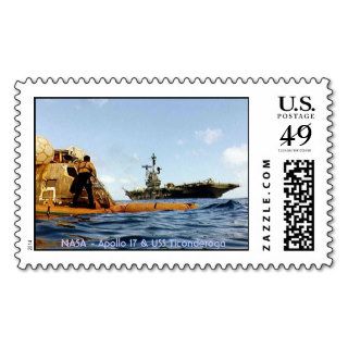 Apollo 17 & USS Ticonderoga Stamps