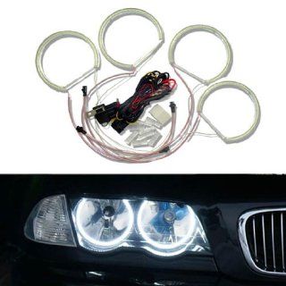 iJDMTOY 7000K Xenon White 284 SMD LED Angel Eyes Halo Ring Lighting Kit for BMW E46 3 Series Non HID Headlights version: Automotive