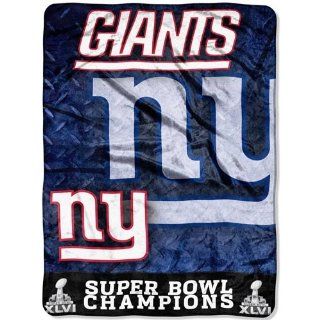 Northwest New York Giants Super Bowl XLVI Champions 50 inch x 70 inch Plush Raschel Throw : Sports Fan Throw Blankets : Sports & Outdoors