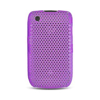 Soft Skin Case Fits RIM Blackberry 8520 8530 9300 9330 Curve, Curve 3G Perforated Purple AT&T, Sprint, Verizon Cell Phones & Accessories