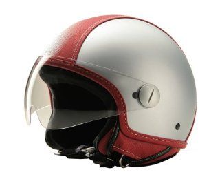 Piaggio Copter Helmet Light Gray/Red L: Automotive