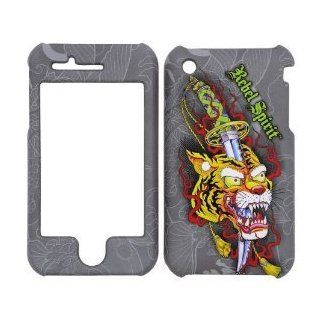 Apple iPhone 3G/ 3GS  Rebel Spirit Samurai Tiger with rubberized finish  Snap On Cover, Hard Plastic Case, Face cover, Protector   Retail Packaged: Cell Phones & Accessories
