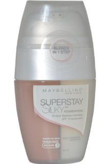 Maybelline SuperStay Silky Foundation SPF 12 Medium Beige ( Medium 3 ) : Foundation Makeup : Beauty