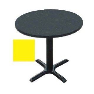 Correll BXT24R 28 24 in Round Bar Cafe Table w/ 1.25 in Pressure Top, 29 in H, Yellow/Black, Each: Cookware: Kitchen & Dining