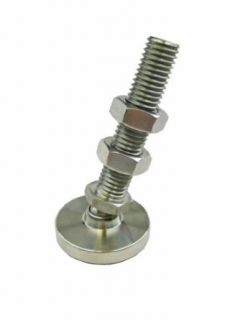 J.W. Winco 10T3LP6 Series LP 100.1 303 Stainless Steel Threaded Stud Type Low Profile Leveling Mount, Inch Size, 5/8 11 Thread Size, 3" Thread Length, 2" Base Diameter: Vibration Damping Mounts: Industrial & Scientific