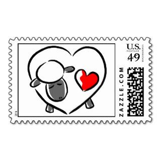 I Heart Sheep Stamp