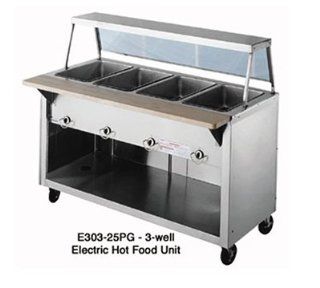 Duke E304 25PG 2081 60 in Hot Food Unit w/ 4 Sealed Wells, Paint Grip Body & Shelf, 208/1 V, Each: Kitchen & Dining