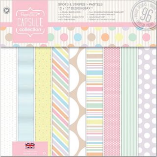 Docraft Papermania Spots/Stripes Pastels Design   48 sheets