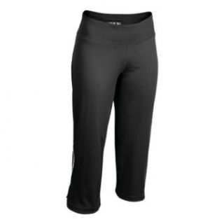 New Balance Women's Fitness Capri (Black/White, Medium)  Running Pants  Clothing