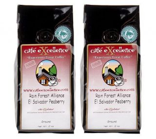 Cafe Excellence 12 oz Ground El Salvador Peaberry Coffee  2 Pk —