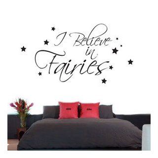 I believe in fairies quote wall art   Vinyl Sticker Wall Art Deco Decal Decoration   30cm Height*W Auto   Artwork
