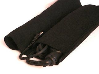 Heat resistant Plain Black Felt Dual purpose Travel Mat and Pouch for Flat Irons: Beauty