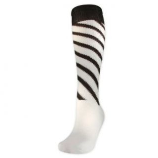 Twin City Candy Stripe Knee High Volleyball Socks   SIZE: S, COLOR: White/Black : Clothing