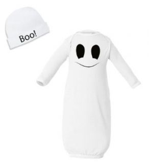 Festive Threads 2 Piece Baby Boo! Ghost Halloween Costume Baby Gown & Cap: Clothing