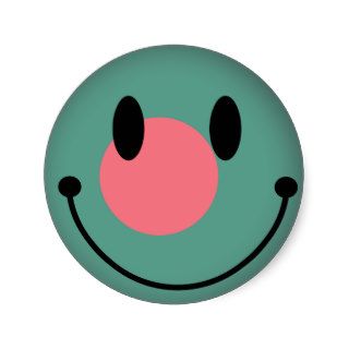 Bangladesh Smiley Round Stickers