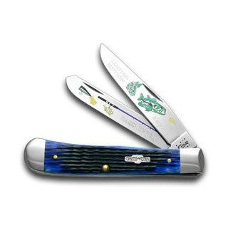 CASE XX Bass Fever 1/500 Blue Trapper Pocket Knife Knives : Folding Camping Knives : Sports & Outdoors