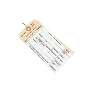 SHPG19063   Shoplet select Inventory Tags 2 Part Carbonless Stub Style 8   Pre Wired : Blank Labeling Tags : Office Products