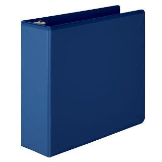 Wilson Jones 362 Line Basic Round Ring View Binder 3 Inch Capacity, 8.5 x 11 Inch Sheet Size, Dark Blue (W362 49BL) 