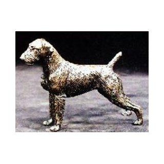 German Wirehaired Pointer Cold cast Bronze Figurine 5.5 Inches Long   Collectible Figurines