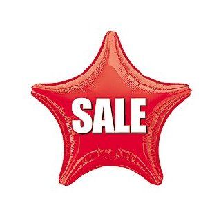 Red Sale Star Shape 18" Mylar Balloon: Health & Personal Care