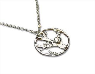 Silver Small Cherry Blossom Flowers Necklace: Pendant Necklaces: Jewelry