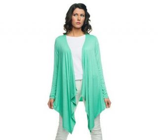 Belle Gray by Lisa Rinna Drape Front Cardigan —