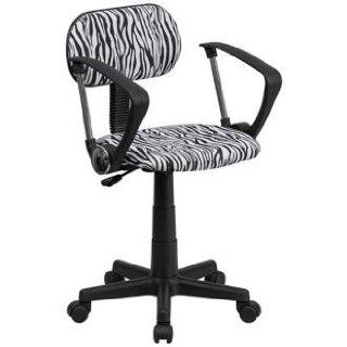 Black and White Zebra Print Computer Chair   Home Office Furniture Sets