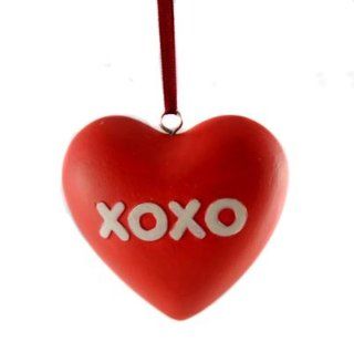 Made 4 Museum "Xoxo", Hugs 'N' Kisses Heart Ornament   Decorative Hanging Ornaments