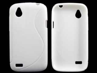 S Line TPU Case Cover Skin for HTC Desire V T328W White: Cell Phones & Accessories