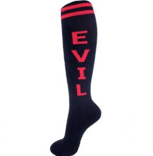 Evil Black and Red Occult Socks By Gumball Poodle: Clothing