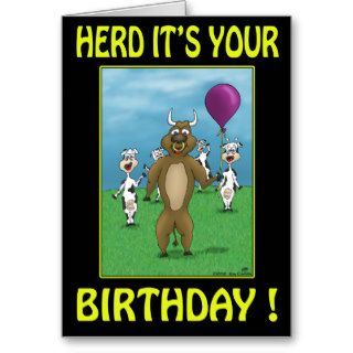 Funny Birthday Cards: Birthday Herd