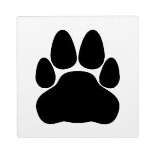 Black Cat Paw Print Shape Plaque