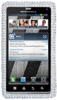 DECORO FDMOTXT862IM335 Motorola Xt862/Droid 3 Premium Full Diamond Protector Case   1 Pack   Retail Packaging   Dragonflies On Silver: Cell Phones & Accessories