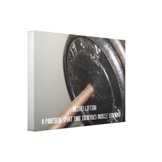 Weight Lifting Motivational Message Gallery Wrapped Canvas