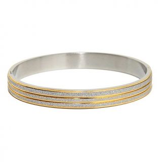Michael Anthony Jewelry® Sparkle Finish Stainless Steel Bangle Bracelet