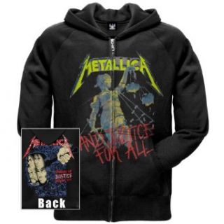 Metallica   Mens And Justice For All Zip Hoodie Large Black: Clothing